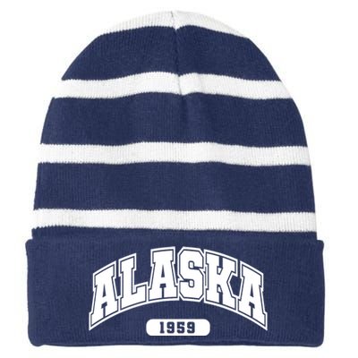 Alaska Collegiate Style 1959 Striped Beanie with Solid Band