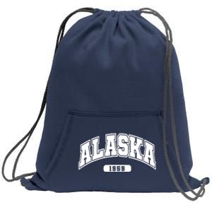 Alaska Collegiate Style 1959 Sweatshirt Cinch Pack Bag