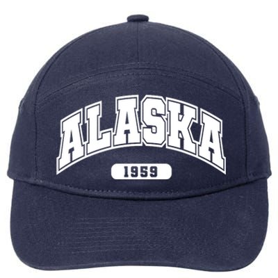 Alaska Collegiate Style 1959 7-Panel Snapback Hat