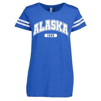 Alaska Collegiate Style 1959 Enza Ladies Jersey Football T-Shirt