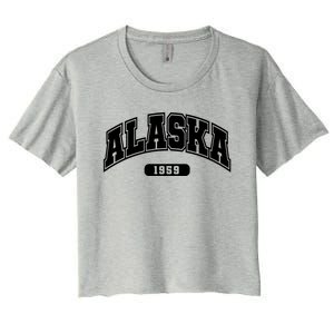 Alaska Collegiate Style 1959 Women's Crop Top Tee