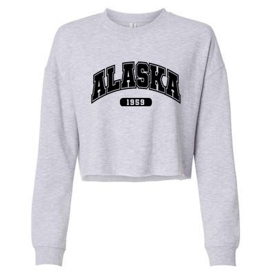 Alaska Collegiate Style 1959 Cropped Pullover Crew