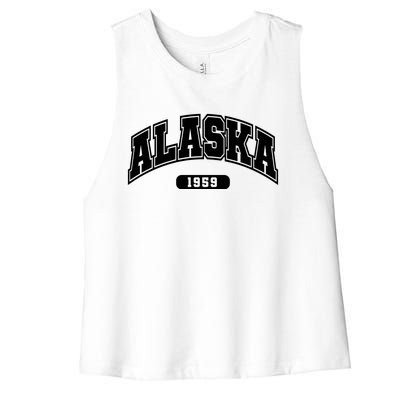 Alaska Collegiate Style 1959 Women's Racerback Cropped Tank