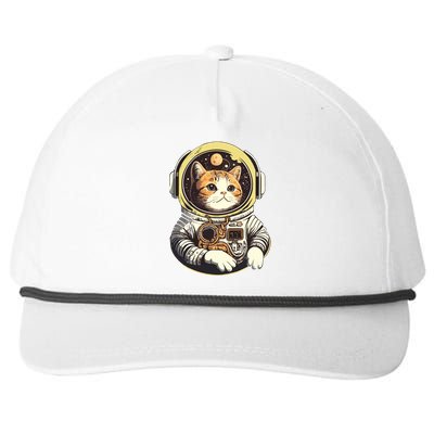 Astronaut Cat Space Helmet Snapback Five-Panel Rope Hat