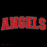 Angels California Souvenir Trip College Style Red Text Impact Tech Backpack
