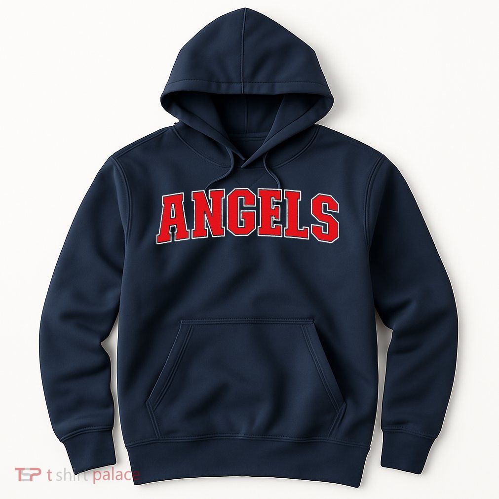 Angels California Souvenir Trip College Style Red Text Hoodie