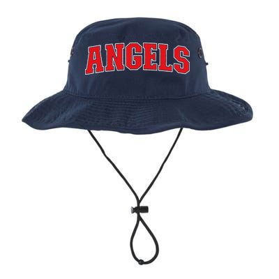 Angels California Souvenir Trip College Style Red Text Bucket Hat