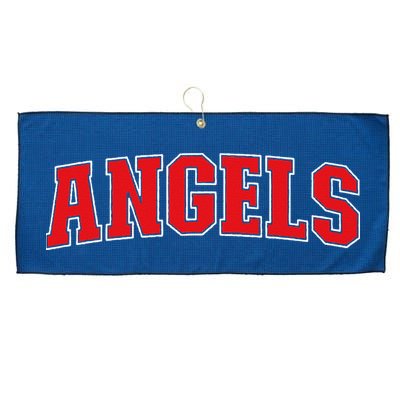 Angels California Souvenir Trip College Style Red Text Large Microfiber Waffle Golf Towel