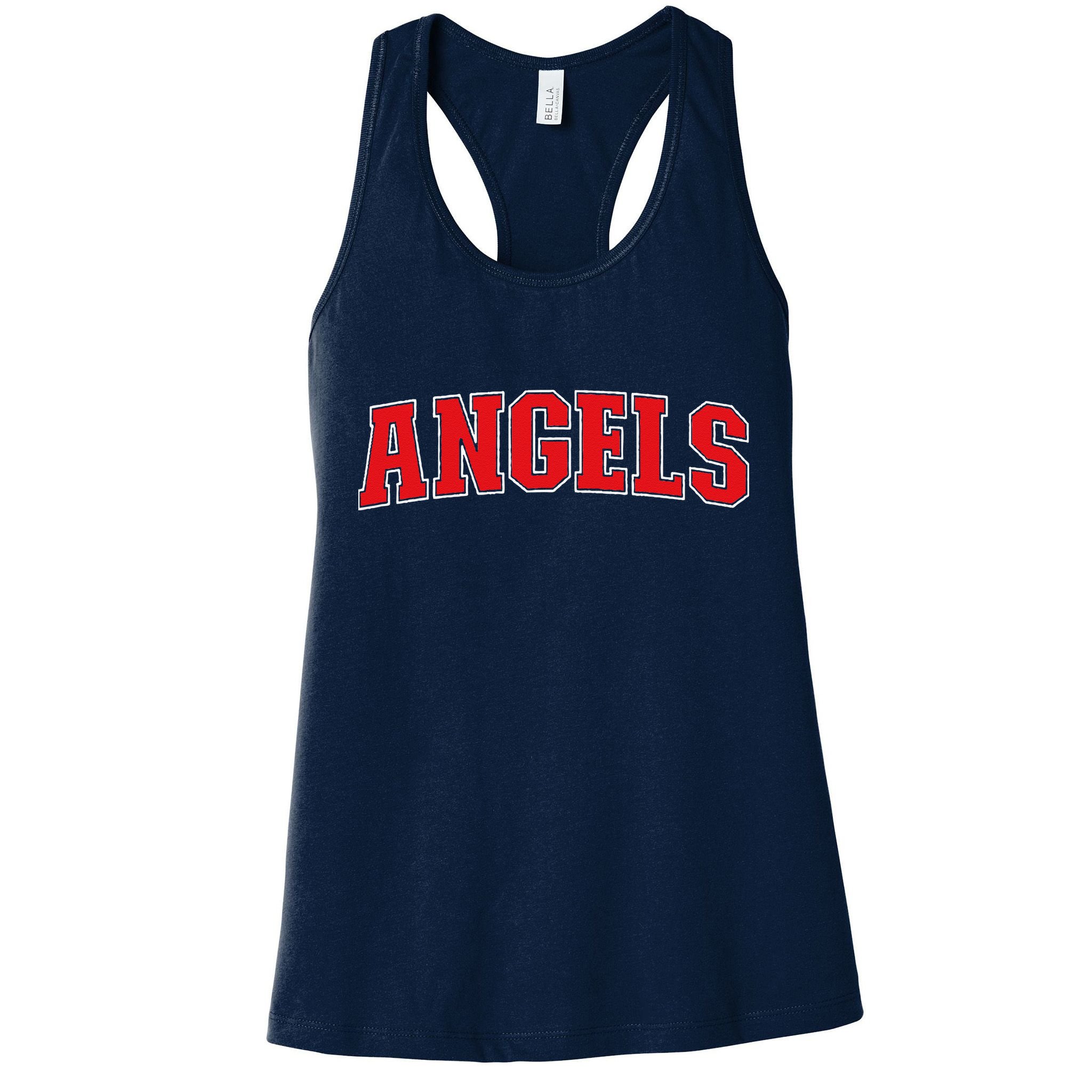Angels California Souvenir Trip College Style Red Text Womens Tank Top