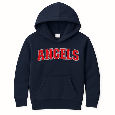 Angels California Souvenir Trip College Style Red Text Kids Hoodie