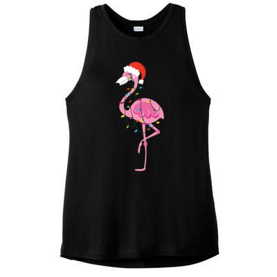 Australian Christmas S Matching Family Pyjamas, Flamingo Christmas New Zealand Ladies PosiCharge Tri-Blend Wicking Tank