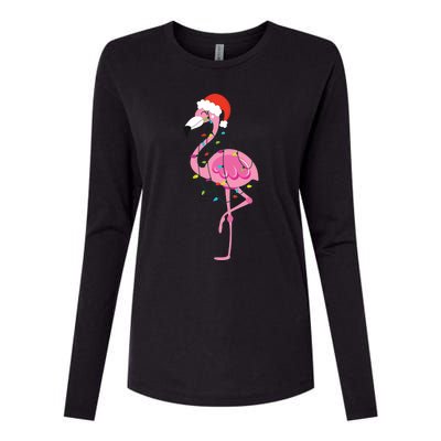 Australian Christmas S Matching Family Pyjamas, Flamingo Christmas New Zealand Womens Cotton Relaxed Long Sleeve T-Shirt