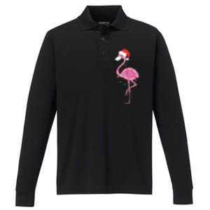 Australian Christmas S Matching Family Pyjamas, Flamingo Christmas New Zealand Performance Long Sleeve Polo