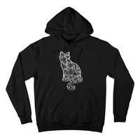 Abstract Cat Silhouette Hoodie