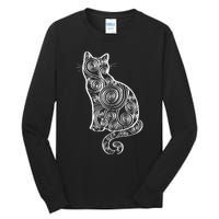 Abstract Cat Silhouette Tall Long Sleeve T-Shirt