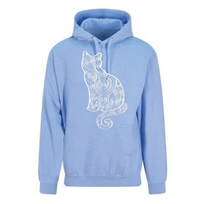 Abstract Cat Silhouette Unisex Surf Hoodie