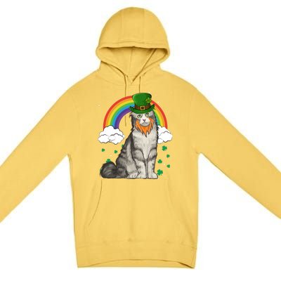 American Curl St Patricks Day Leprechaun Gift Premium Pullover Hoodie