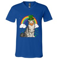 American Curl St Patricks Day Leprechaun Gift V-Neck T-Shirt