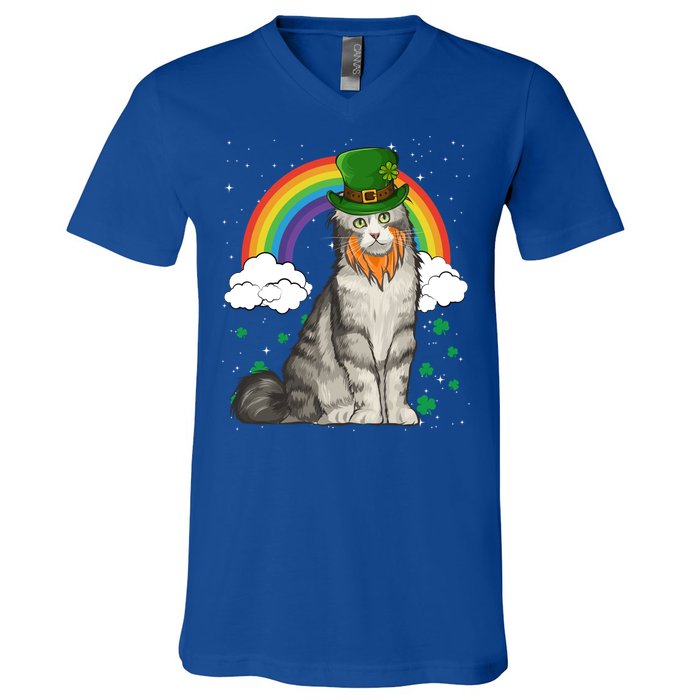 American Curl St Patricks Day Leprechaun Gift V-Neck T-Shirt