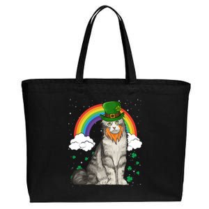 American Curl St Patricks Day Leprechaun Gift Cotton Canvas Jumbo Tote