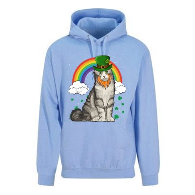 American Curl St Patricks Day Leprechaun Gift Unisex Surf Hoodie