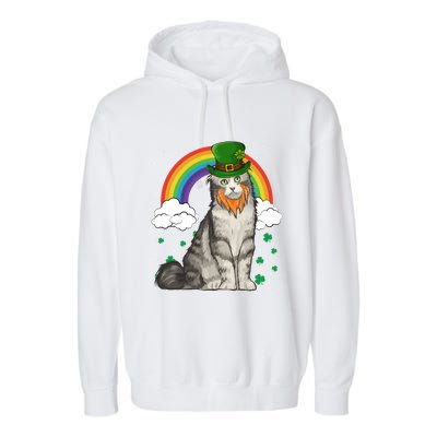 American Curl St Patricks Day Leprechaun Gift Garment-Dyed Fleece Hoodie