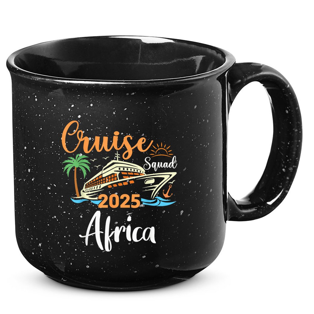 Africa Cruise Squad 2025 Family Holiday Matching 15oz Campfire Ceramic Mug