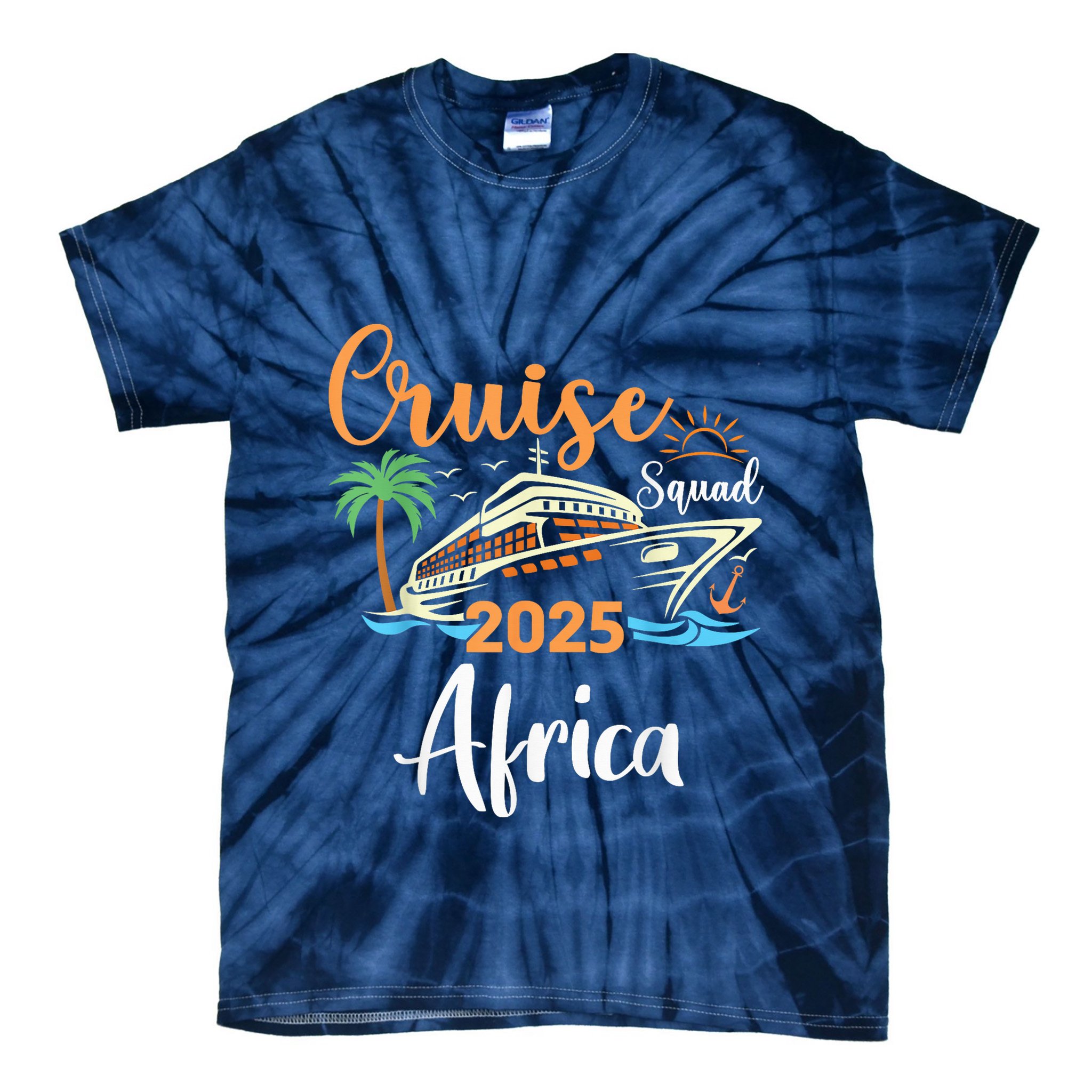 Africa Cruise Squad 2025 Family Holiday Matching Tie-Dye T-Shirt