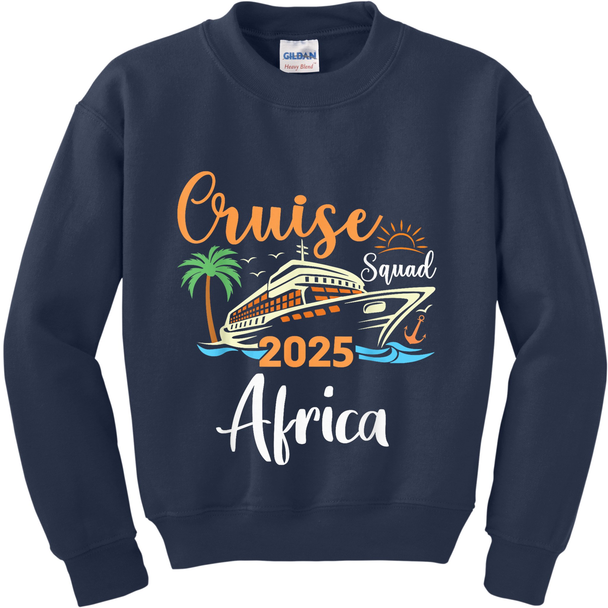 Africa Cruise Squad 2025 Family Holiday Matching Kids Sweatshirt
