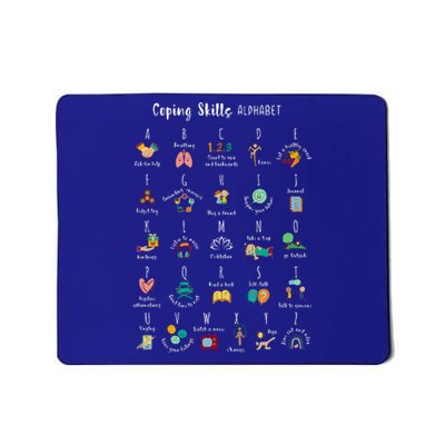 ABC Coping Skills Alphabet Self Care Mental Health Awareness Mousepad