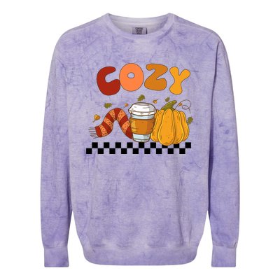 Autumn Cozy Season Theme Colorblast Crewneck Sweatshirt