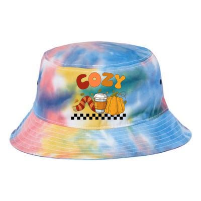 Autumn Cozy Season Theme Tie Dye Newport Bucket Hat