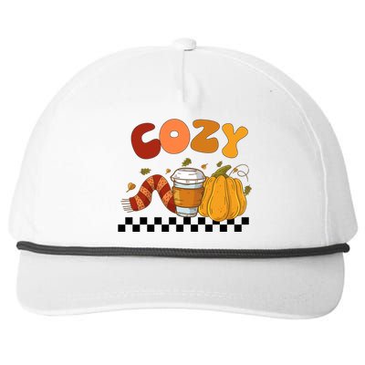 Autumn Cozy Season Theme Snapback Five-Panel Rope Hat