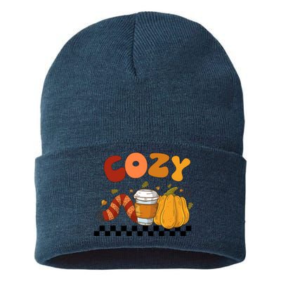 Autumn Cozy Season Theme Sustainable Knit Beanie