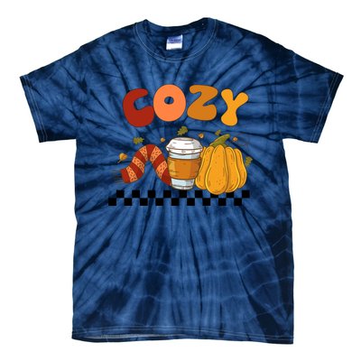 Autumn Cozy Season Theme Tie-Dye T-Shirt