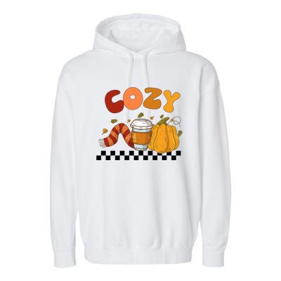 Autumn Cozy Season Theme Garment-Dyed Fleece Hoodie