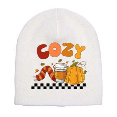 Autumn Cozy Season Theme Short Acrylic Beanie