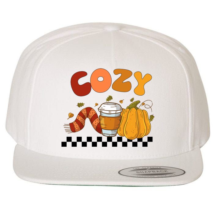 Autumn Cozy Season Theme Wool Snapback Cap