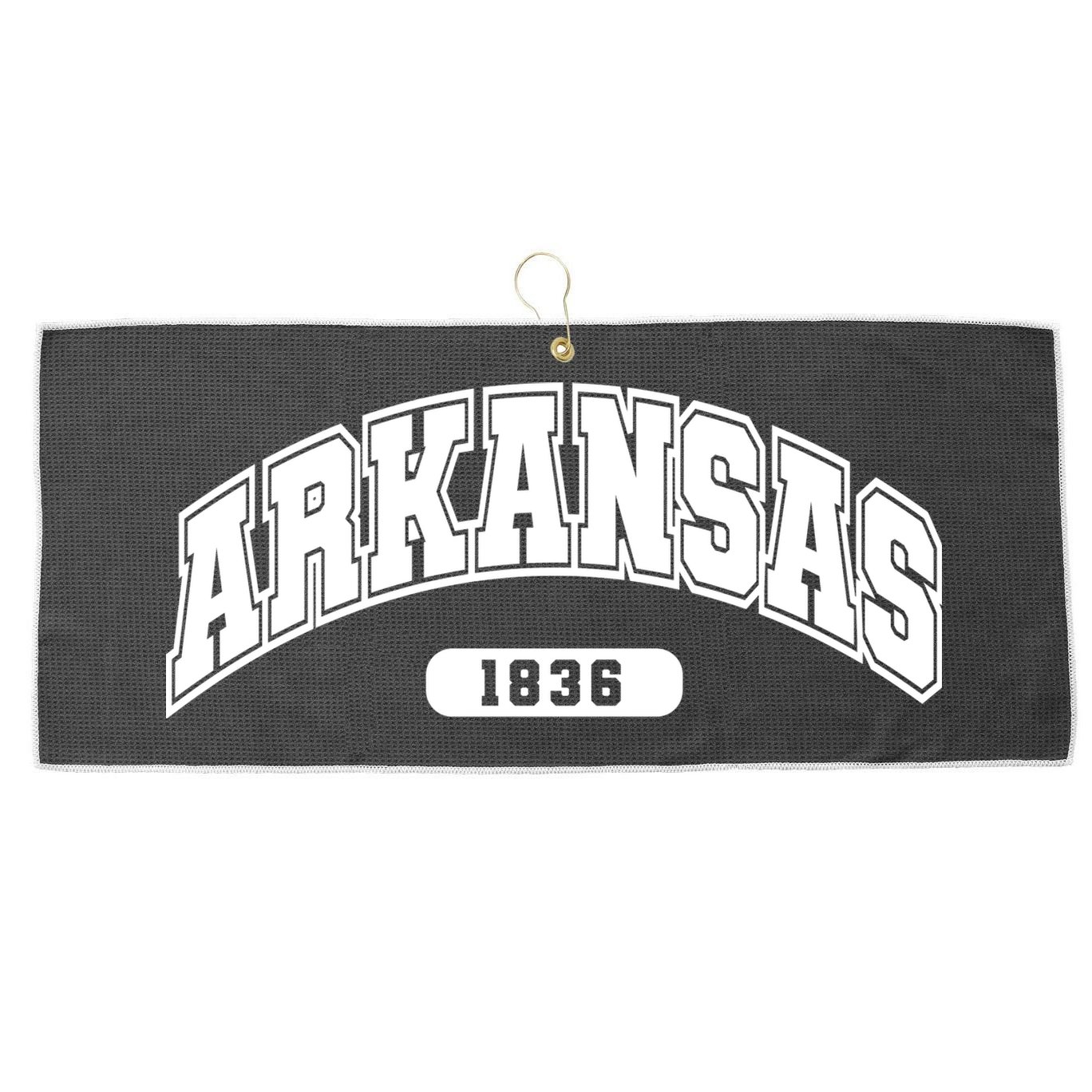 Arkansas Collegiate Style 1836 Large Microfiber Waffle Golf Towel