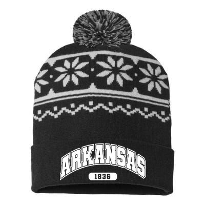 Arkansas Collegiate Style 1836 USA-Made Snowflake Beanie