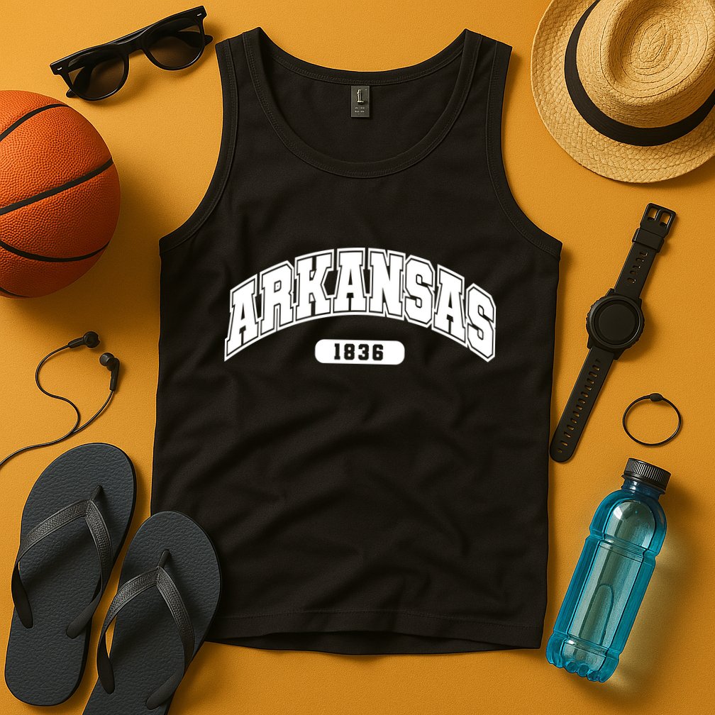 Arkansas Collegiate Style 1836 Tank Top