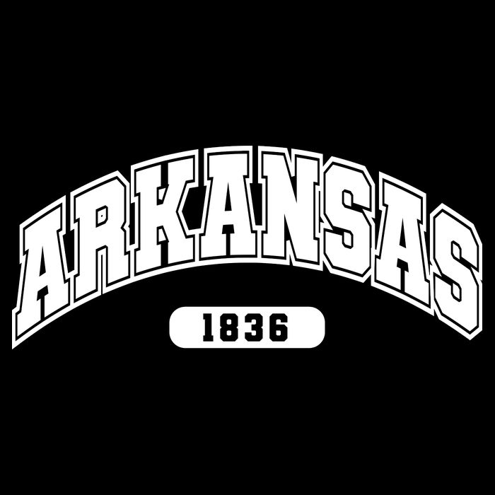 Arkansas Collegiate Style 1836 Cropped Pullover Crew