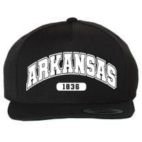 Arkansas Collegiate Style 1836 Wool Snapback Cap