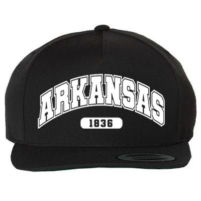 Arkansas Collegiate Style 1836 Wool Snapback Cap