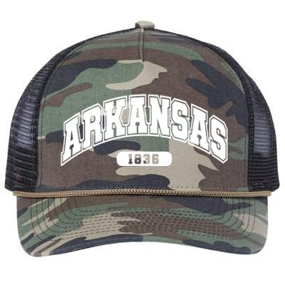 Arkansas Collegiate Style 1836 Retro Rope Trucker Hat Cap