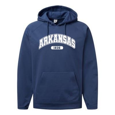 Arkansas Collegiate Style 1836 Performance Fleece Hoodie