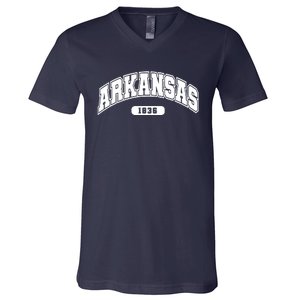 Arkansas Collegiate Style 1836 V-Neck T-Shirt