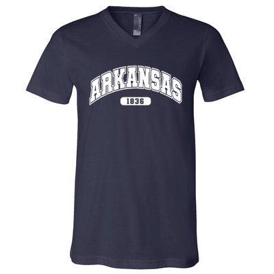 Arkansas Collegiate Style 1836 V-Neck T-Shirt