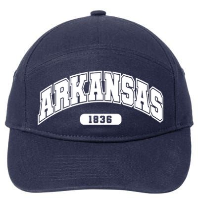 Arkansas Collegiate Style 1836 7-Panel Snapback Hat