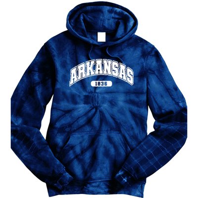 Arkansas Collegiate Style 1836 Tie Dye Hoodie